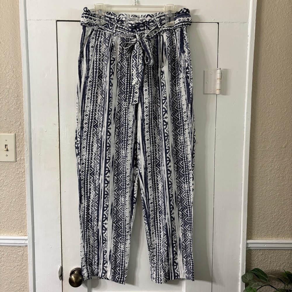 Cali 1850 Paper Bag  Linen/Viscose Summer Beach Pants
